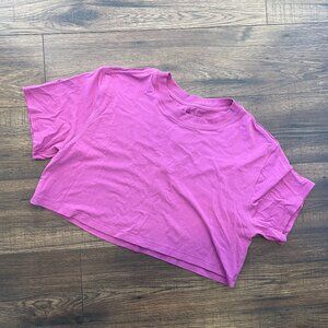 Lululemon All Yours Crop tee in vivid plum